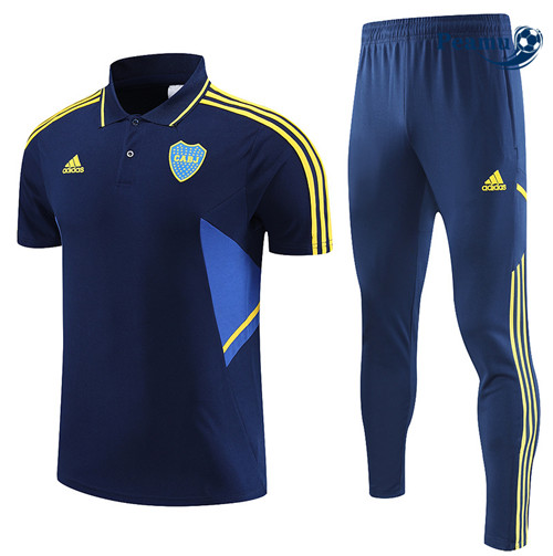 peamu Maglia Calcio Kit Maglia Formazione Boca Juniors Polo + Pantaloni Blu 2022-2023 PA2440