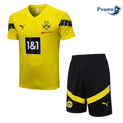 peamu Maglia Calcio Kit Maglia Formazione Borussia Dortmund + Pantaloncini Giallo 2022-2023 PA2448