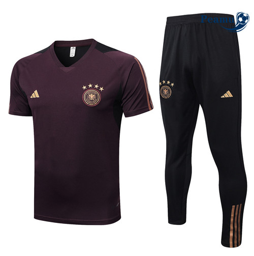 peamu Maglia Calcio Kit Maglia Formazione Germania + Pantaloni brun 2022-2023 PA2497