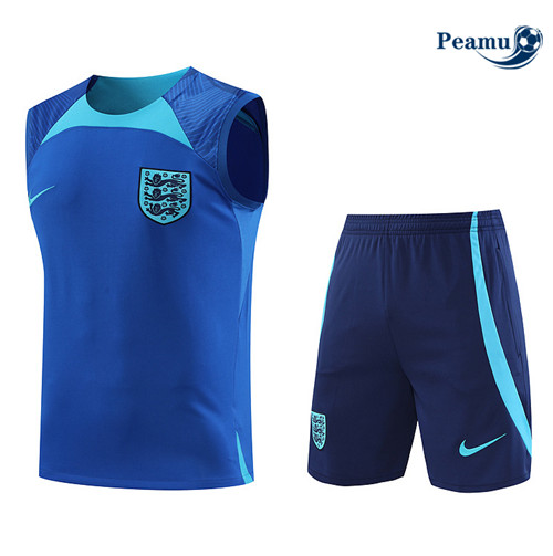 peamu Maglia Calcio Kit Maglia Formazione Inghilterra Canotta + Pantaloncini Blu 2022-2023 PA2500