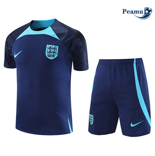 peamu Maglia Calcio Kit Maglia Formazione Inghilterra + Pantaloncini Blu 2022-2023 PA2504