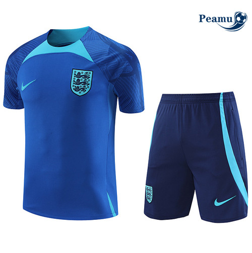 peamu Maglia Calcio Kit Maglia Formazione Inghilterra + Pantaloncini Blu 2022-2023 PA2505