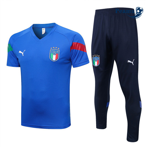 peamu Maglia Calcio Kit Maglia Formazione Italia + Pantaloni Blu 2022-2023 PA2541