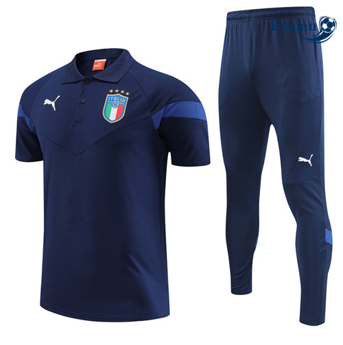 peamu Maglia Calcio Kit Maglia Formazione Italia + Pantaloni Blu 2022-2023 PA2542