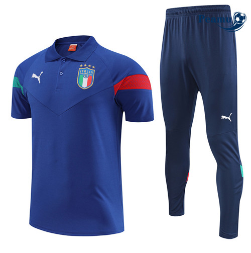 peamu Maglia Calcio Kit Maglia Formazione Italia + Pantaloni Blu 2022-2023 PA2543
