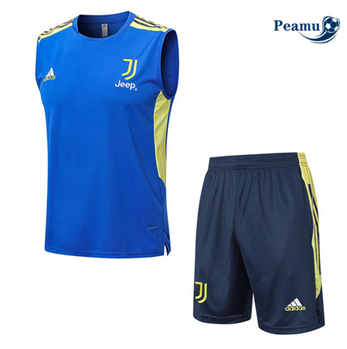 peamu Maglia Calcio Kit Maglia Formazione Juventus Canotta + Pantaloncini Blu 2022-2023 PA2603