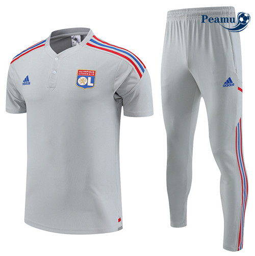 peamu Maglia Calcio Kit Maglia Formazione Lyon + Pantaloni Grigio 2022-2023 PA2467