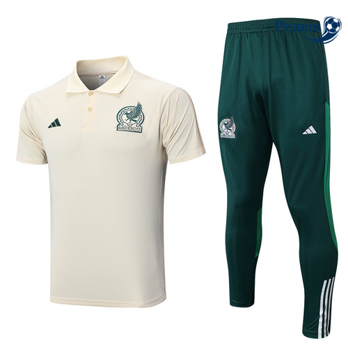 peamu Maglia Calcio Kit Maglia Formazione Messico polo + Pantaloni abricot 2023-2024 PA2544