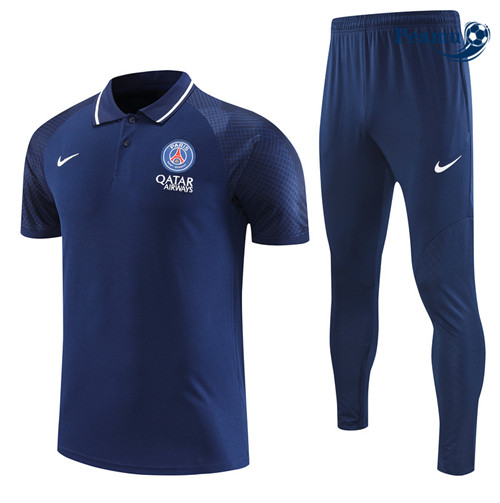 peamu Maglia Calcio Kit Maglia Formazione Paris PSG + Pantaloni Blu 2022-2023 PA2488