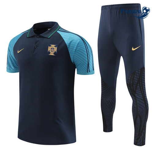 peamu Maglia Calcio Kit Maglia Formazione Portogallo + Pantaloni Blu 2022-2023 PA2553