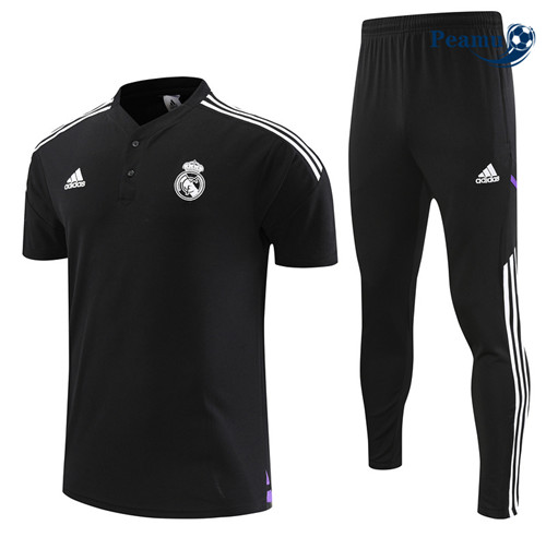 peamu Maglia Calcio Kit Maglia Formazione Real Madrid + Pantaloni Nero 2022-2023 PA2465