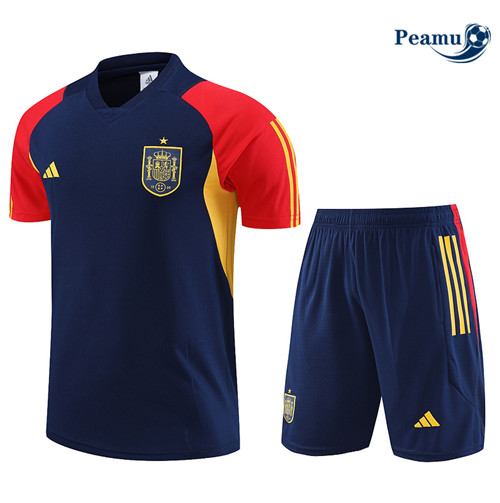 peamu Maglia Calcio Kit Maglia Formazione Spagna + Pantaloncini Blu 2023-2024 PA2528