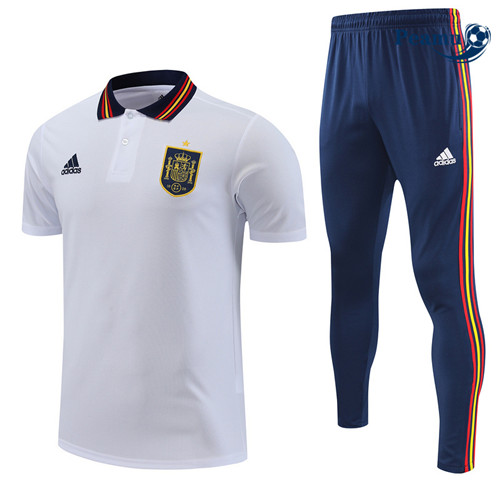 peamu Maglia Calcio Kit Maglia Formazione Spagna + Pantaloni Bianco 2022-2023 PA2531