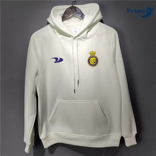 peamu Maglia Calcio Giacca Con Cappuccio Al-Nassr Bianco 2022-2023 PA2896