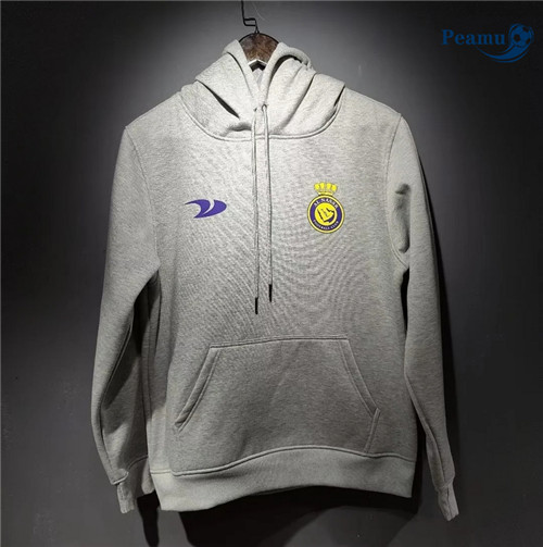 peamu Maglia Calcio Giacca Con Cappuccio Al-Nassr Grigio 2022-2023 PA2897