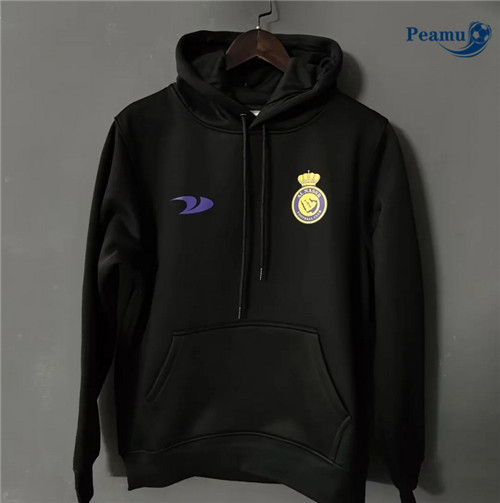 peamu Maglia Calcio Giacca Con Cappuccio Al-Nassr Nero 2022-2023 PA2898