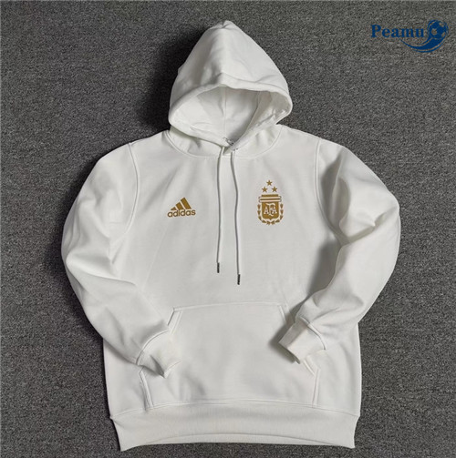 peamu Maglia Calcio Giacca Con Cappuccio Argentina Bianco 2022-2023 PA2920