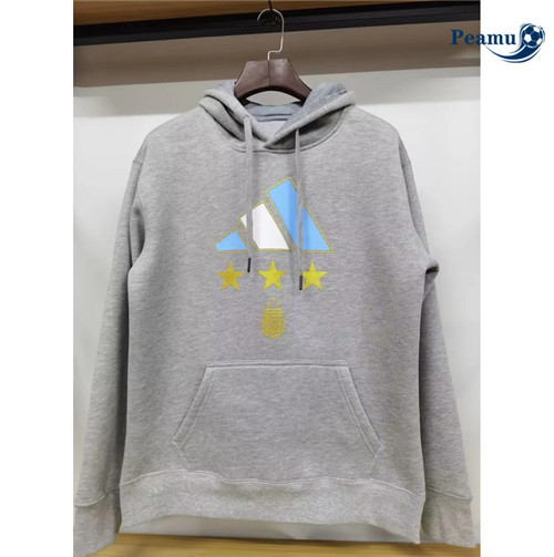peamu Maglia Calcio Giacca Con Cappuccio Argentina Grigio 2023-2024 PA2926