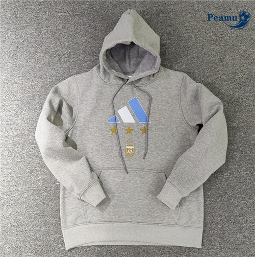 peamu Maglia Calcio Giacca Con Cappuccio Argentina Grigio 2023-2024 PA2929