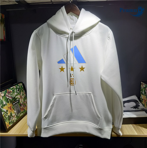 peamu Maglia Calcio Giacca Con Cappuccio Argentina Bianco 2023-2024 PA2930