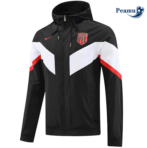 peamu Maglia Calcio Giacca A Vento Atletico Madrid Nero 2022-2023 PA2906