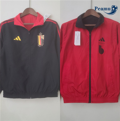 peamu Maglia Calcio Giacca A Vento Belgio Nero 2022-2023 PA2932