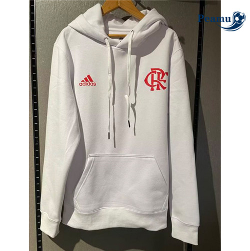 peamu Maglia Calcio Giacca Con Cappuccio Flamengo Bianco 2022-2023 PA2902