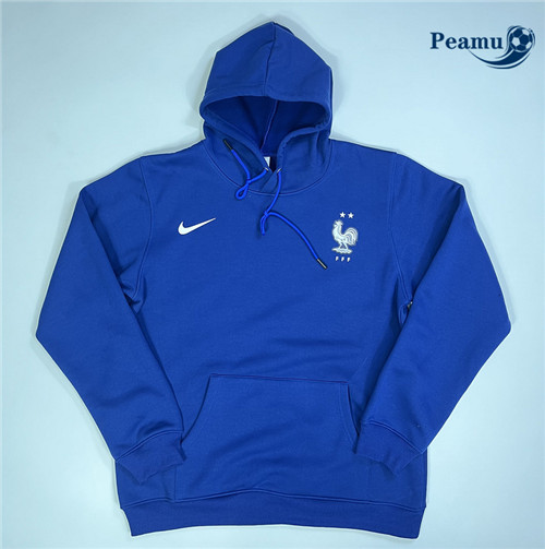 peamu Maglia Calcio Giacca Con Cappuccio Francia Blu 2023-2024 PA2940