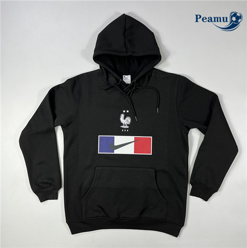 peamu Maglia Calcio Giacca Con Cappuccio Francia Nero 2023-2024 PA2943