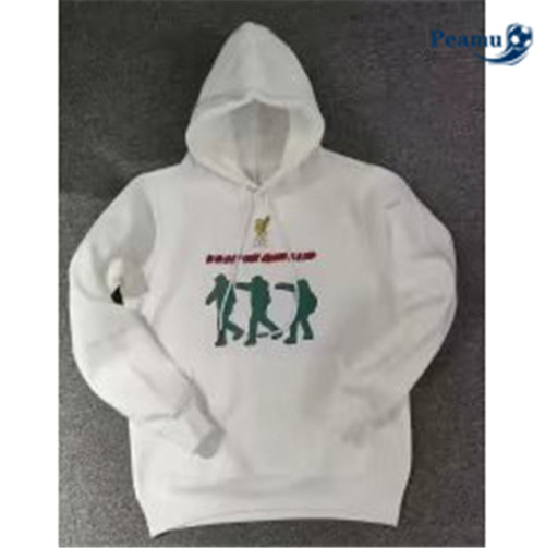 peamu Maglia Calcio Giacca Con Cappuccio Liverpool Bianco 2022-2023 PA2952