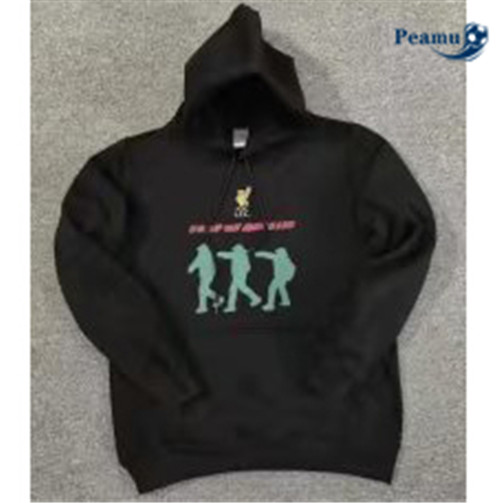 peamu Maglia Calcio Giacca Con Cappuccio Liverpool Nero 2022-2023 PA2953