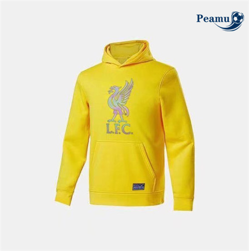 peamu Maglia Calcio Giacca Con Cappuccio Liverpool Giallo 2022-2023 PA2954