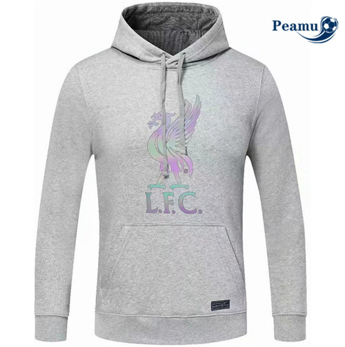 peamu Maglia Calcio Giacca Con Cappuccio Liverpool Grigio 2022-2023 PA2957