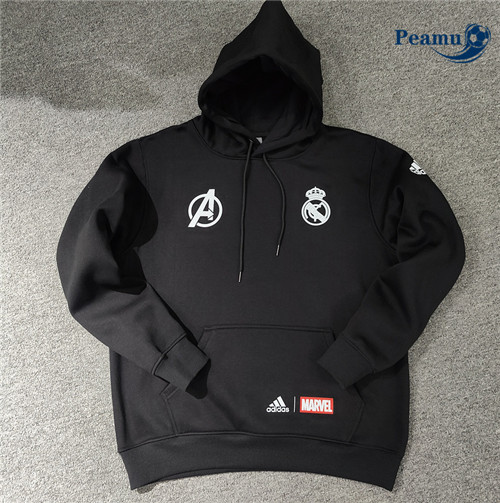 peamu Maglia Calcio Giacca Con Cappuccio Real Madrid Nero 2022-2023 PA2907
