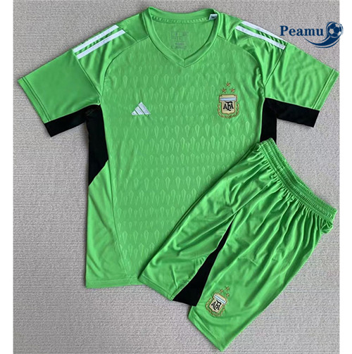 peamu Maglia Calcio Argentina Bambino Portiere Verde 2023-2024 PA2291