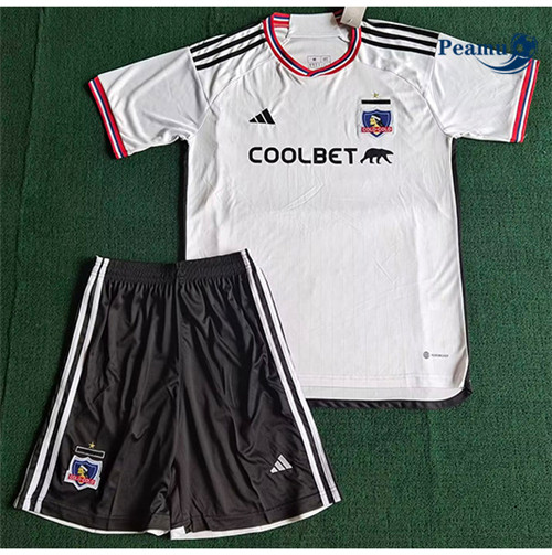 peamu Maglia Calcio Colo-Colo Bambino Prima Bianco 2023-2024 PA2268