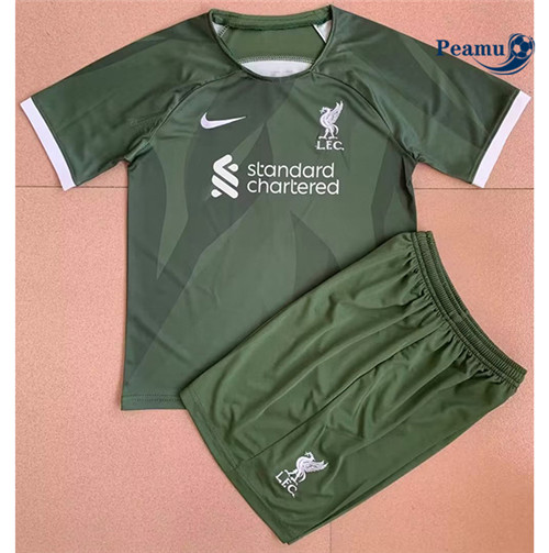 peamu Maglia Calcio Liverpool Bambino Verde 2024 PA2302