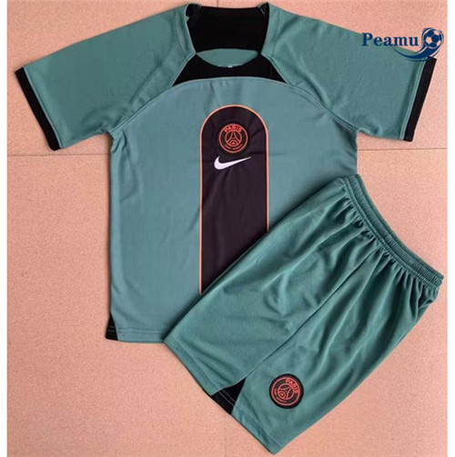 peamu Maglia Calcio Paris PSG Bambino Verde 2023-2024 PA2284