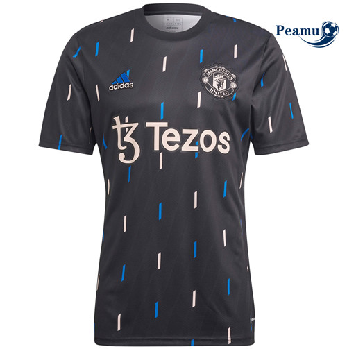 peamu Maglia Calcio Manchester United Pre Match - Nero 2022-2023 PA2376