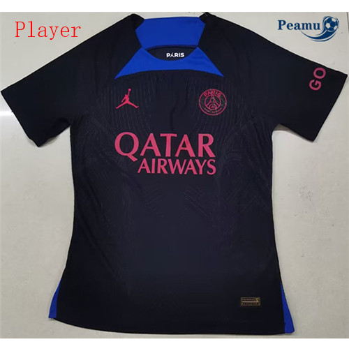 peamu Maglia Calcio Player PSG Paris Formazione Nero 2023-2024 PA2257