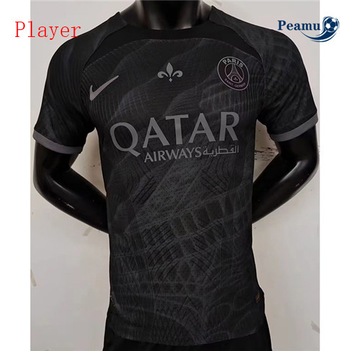 peamu Maglia Calcio Player PSG Nero 2023-2024 PA2259