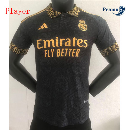 peamu Maglia Calcio Player Real Madrid Formazione Nero 2023-2024 PA2245
