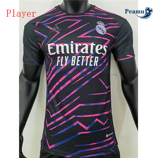 peamu Maglia Calcio Player Real Madrid Nero/Rosso 2023-2024 PA2248