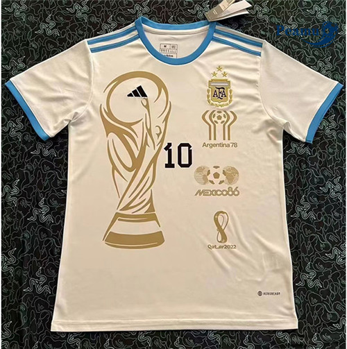 peamu Maglia Calcio Argentina 3 stelle Bianco Eedizione speciale 2022-2023 PA2401