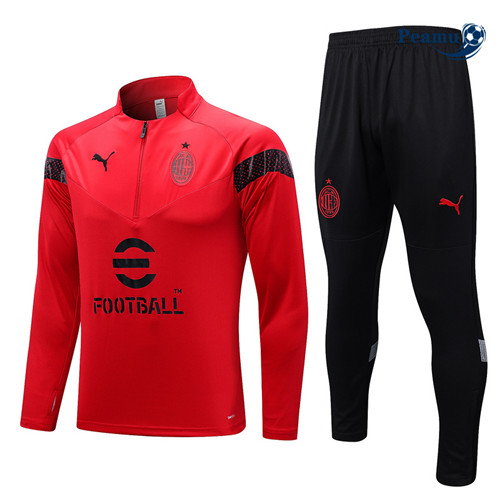 peamu Maglia Calcio Tuta Calcio AC Milan Rosso 2022-2023 PA2810