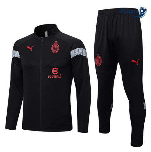 peamu Maglia Calcio Tuta Calcio - Giacca AC Milan Nero 2022-2023 PA2812