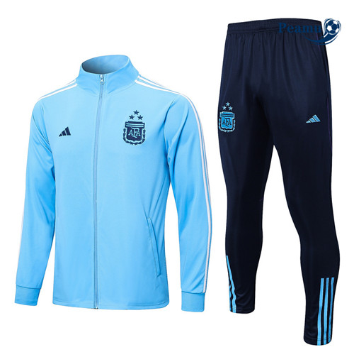 peamu Maglia Calcio Tuta Calcio - Giacca Argentina 3stars Blu 2023-2024 PA2707