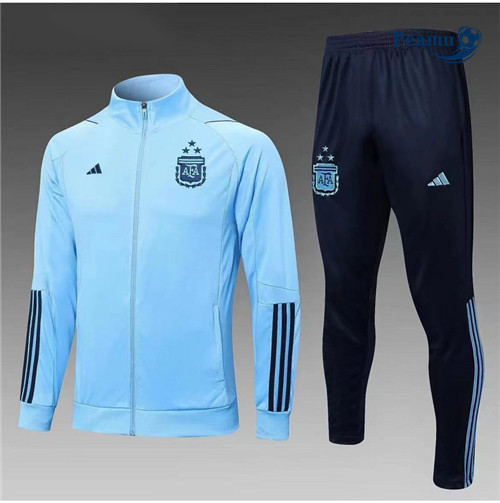 peamu Maglia Calcio Tuta Calcio - Giacca Argentina 3stars Blu 2023-2024 PA2709
