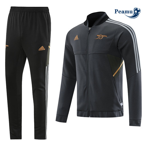 peamu Maglia Calcio Tuta Calcio - Giacca Arsenal Nero 2022-2023 PA2756