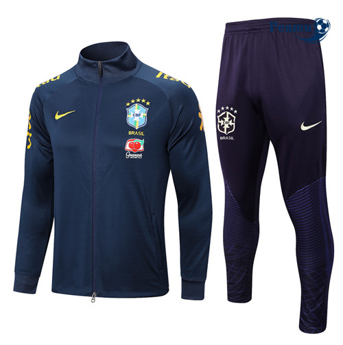 peamu Maglia Calcio Tuta Calcio - Giacca Brasile Blu 2022-2023 PA2716